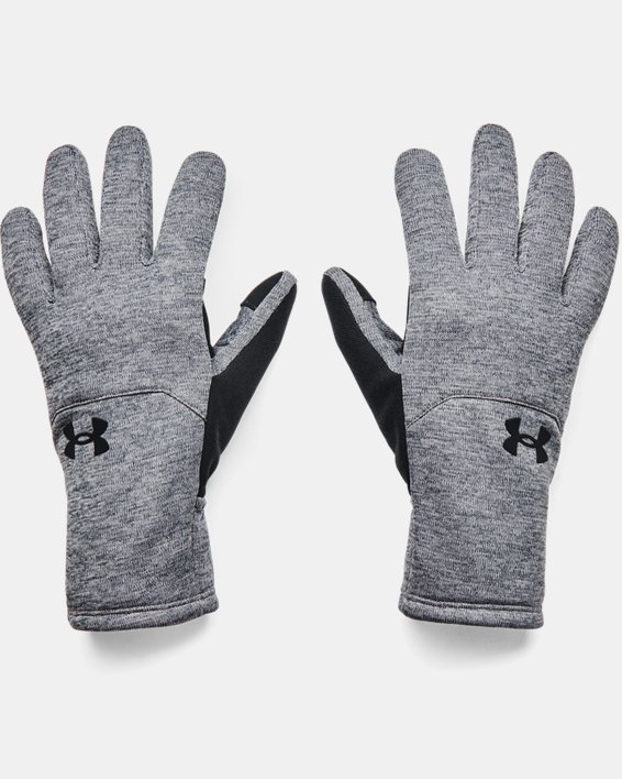 Men's UA Storm Fleece Gloves, Gray, pdpMainDesktop image number 0